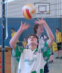 Tibor beim Zuspiel